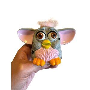 Vintage 1998 McDonalds Happy Meal Toy Gray Polka Dot‎ Plastic Furby